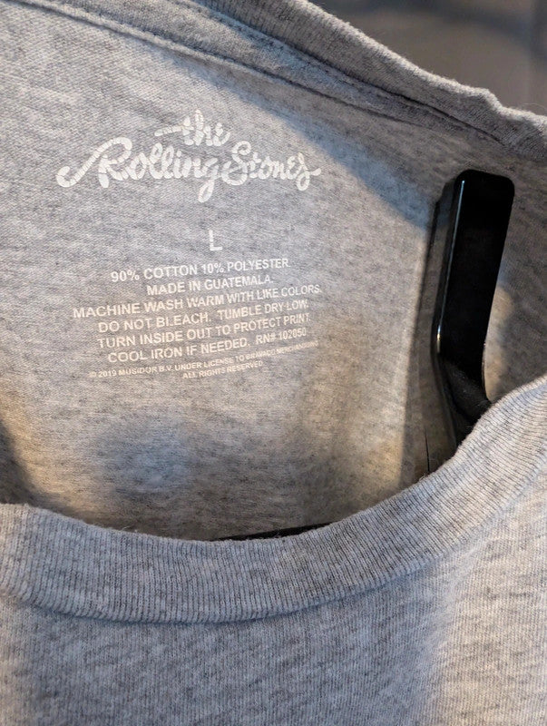The Rolling Stones Grey Vintage Graphic Band T Shirt Size L