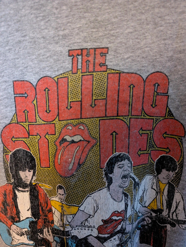 The Rolling Stones Grey Vintage Graphic Band T Shirt Size L