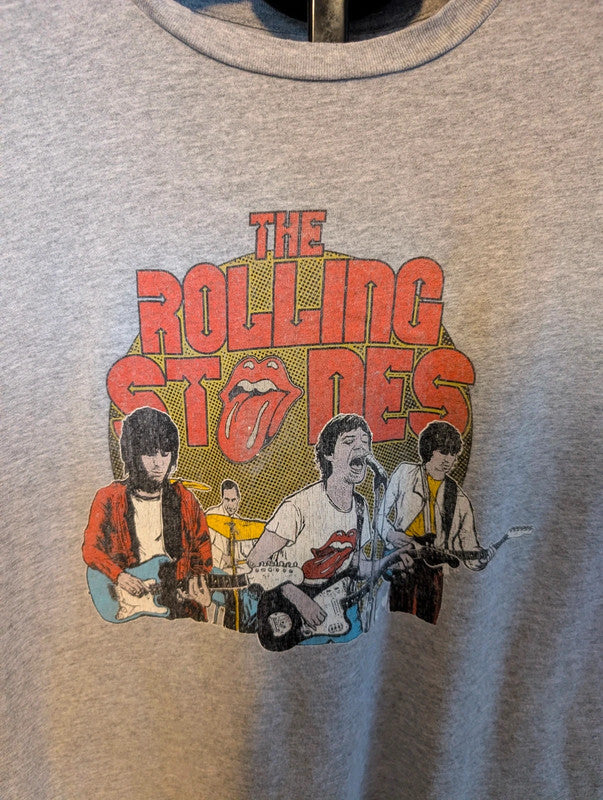 The Rolling Stones Grey Vintage Graphic Band T Shirt Size L