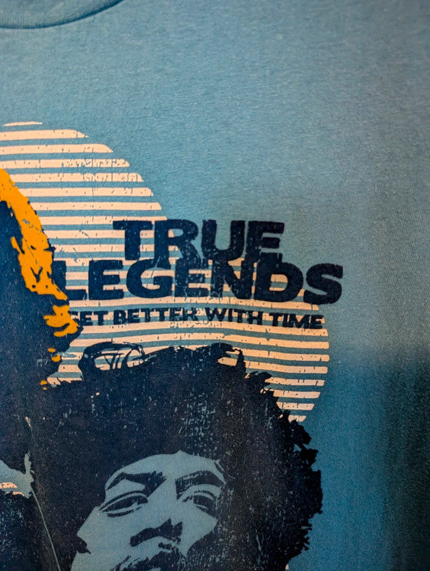 Urban Spirit True Legends Blue Graphic Band Tee Size S