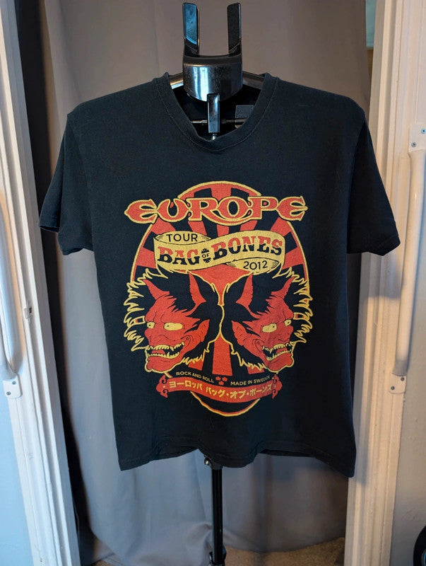 Europe Bag Of Bones Tour Black Graphic Band T Shirt Size S