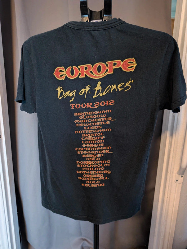 Europe Bag Of Bones Tour Black Graphic Band T Shirt Size S