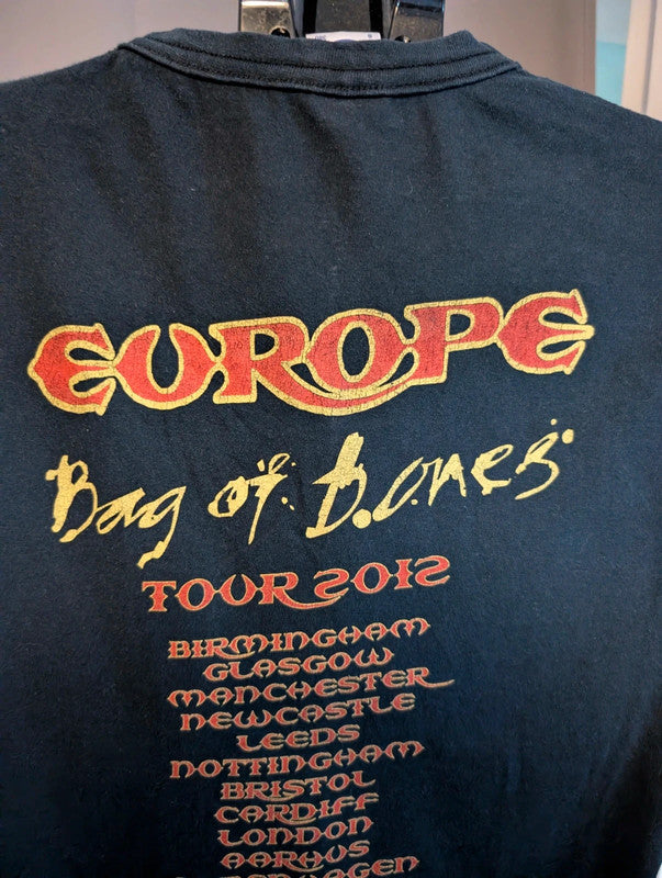 Europe Bag Of Bones Tour Black Graphic Band T Shirt Size S