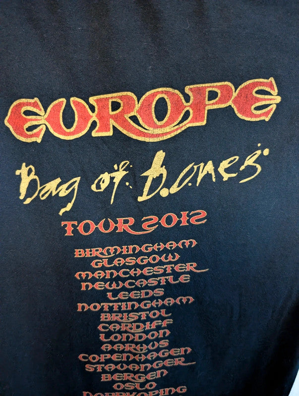 Europe Bag Of Bones Tour Black Graphic Band T Shirt Size S