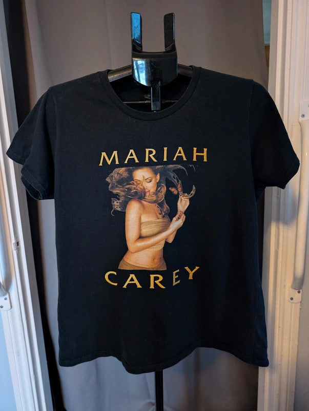 Mariah Carey Butterfly Black Graphic Band T Shirt Size S