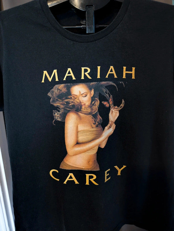 Mariah Carey Butterfly Black Graphic Band T Shirt Size S