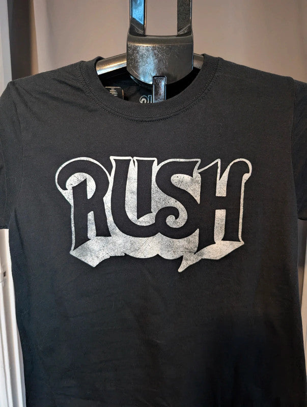 Rush Black Classic Logo Graphic Band T Shirt Size S