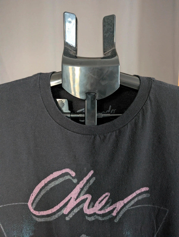 Bravado Cher Heart Of Stone Graphic Tee Black Cotton T-Shirt Size XS