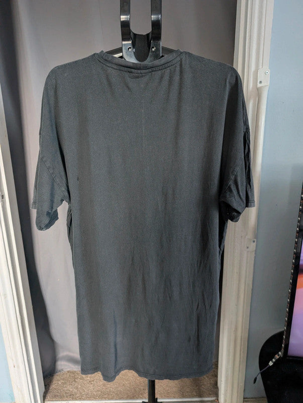 Primark Acdc Band Tee Charcoal Grey Graphic Cotton T-Shirt Size M