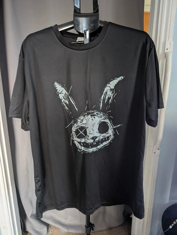 Unbranded Psycho Bunny Gothic Graphic Black Polyester T-Shirt Size XXXL