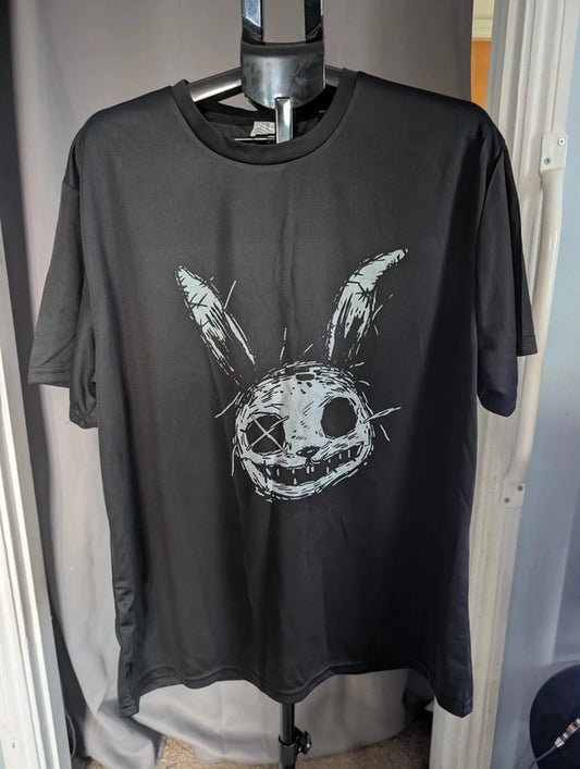 Unbranded Psycho Bunny Gothic Graphic Black Polyester T-Shirt Size XXXL