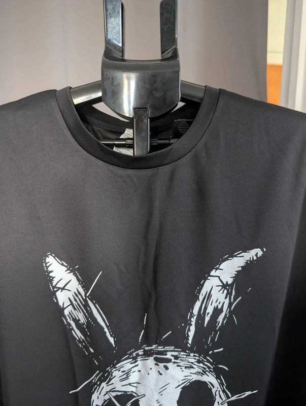 Unbranded Psycho Bunny Gothic Graphic Black Polyester T-Shirt Size XXXL