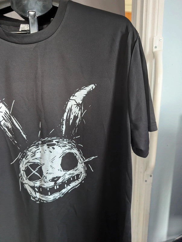 Unbranded Psycho Bunny Gothic Graphic Black Polyester T-Shirt Size XXXL