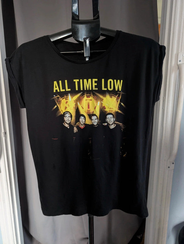 Continental All Time Low Band Tee Black Cotton Graphic T-Shirt Size M