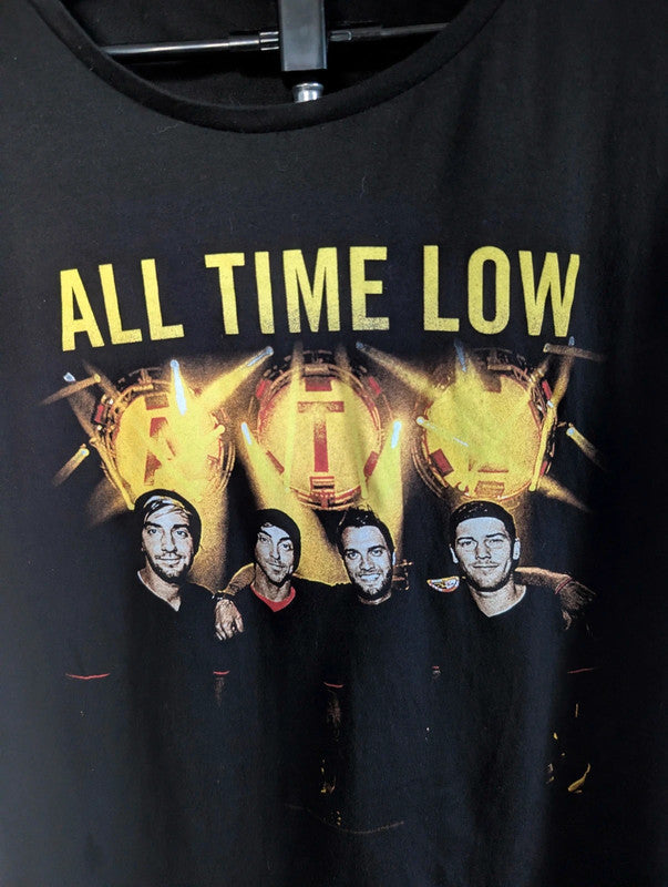 Continental All Time Low Band Tee Black Cotton Graphic T-Shirt Size M