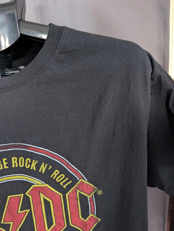 Acdc Black Graphic Band Tee Shirt Size L Goth Grunge