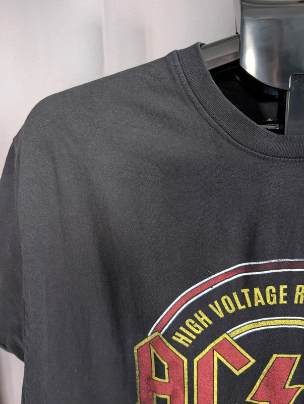 Acdc Black Graphic Band Tee Shirt Size L Goth Grunge