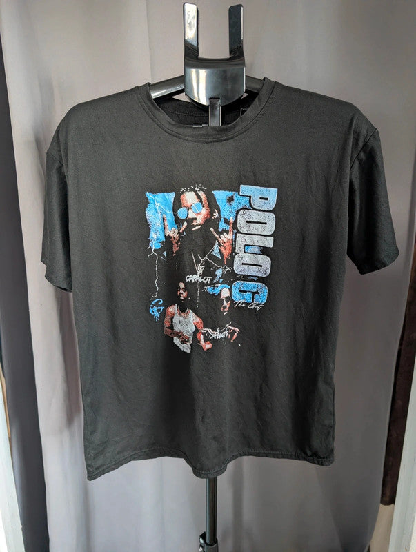 Polo G Black Graphic Band Tee Shirt Size M Rap Hip Hop