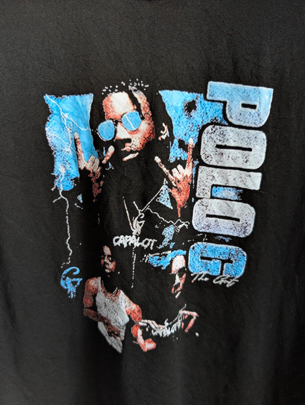 Polo G Black Graphic Band Tee Shirt Size M Rap Hip Hop