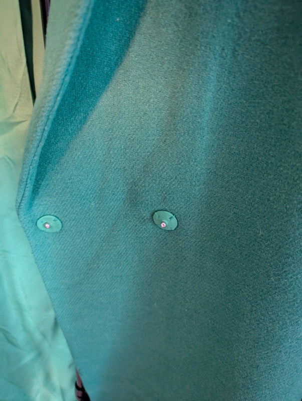 Hm Green Longline Coat Overcoats Size Large Winter