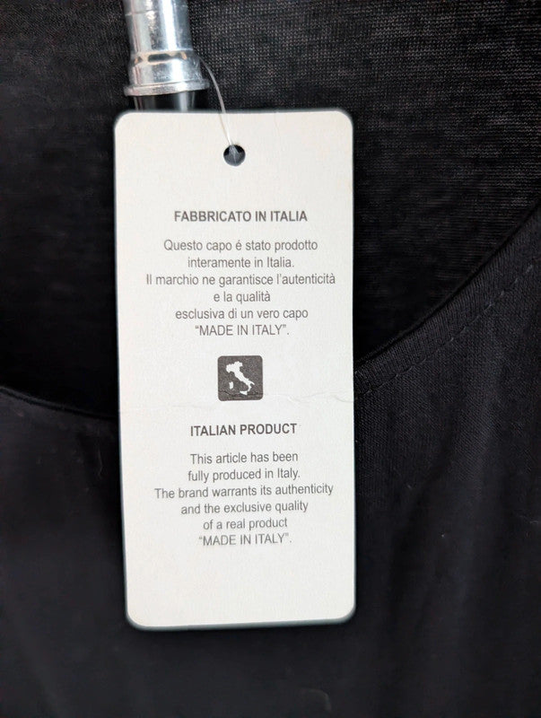 Italy Moda Black Sleeveless Tunic Dress Oversized Lagenlook One Size