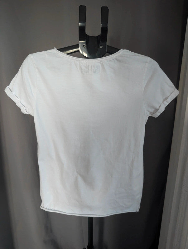 HandM Guns N Roses White Graphic T-Shirt Band Merch Size XS