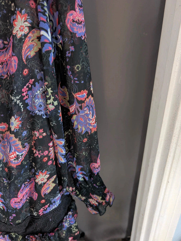George Boho Paisley Tunic Top Size 20