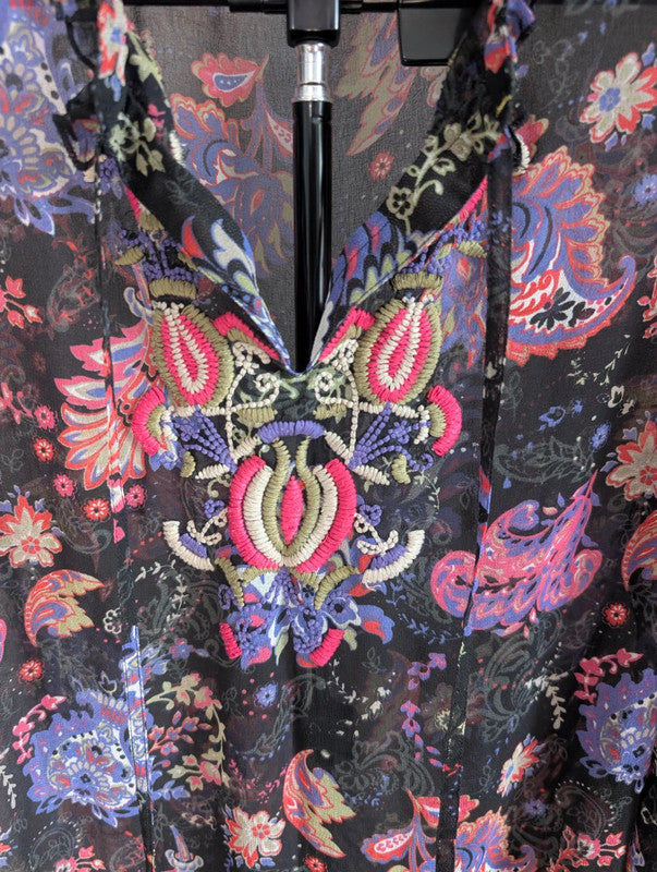 George Boho Paisley Tunic Top Size 20