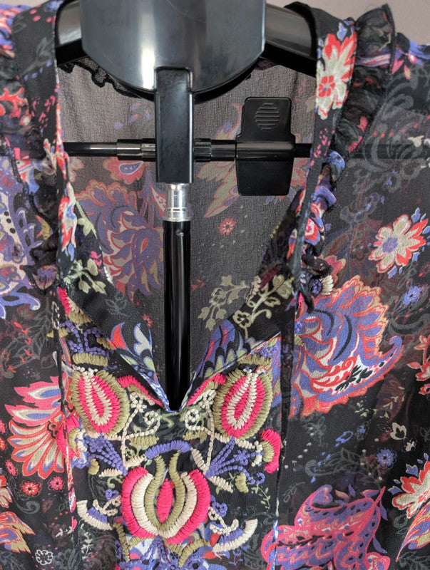 George Boho Paisley Tunic Top Size 20