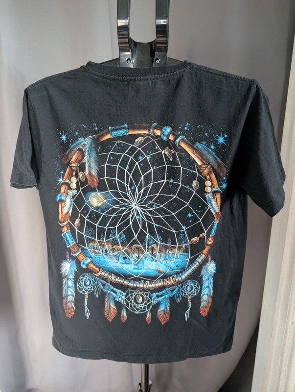Wild Wolf Dreamcatcher Graphic T Shirt Size M