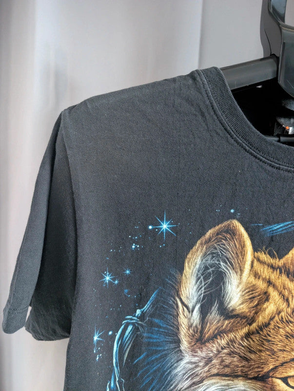 Wild Wolf Dreamcatcher Graphic T Shirt Size M