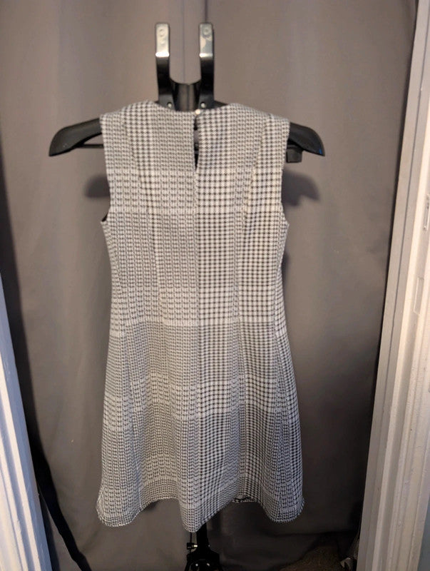 Dorothy Perkins Houndstooth Check Sleeveless Pinafore Mini Dress 6 UK Dark Academia