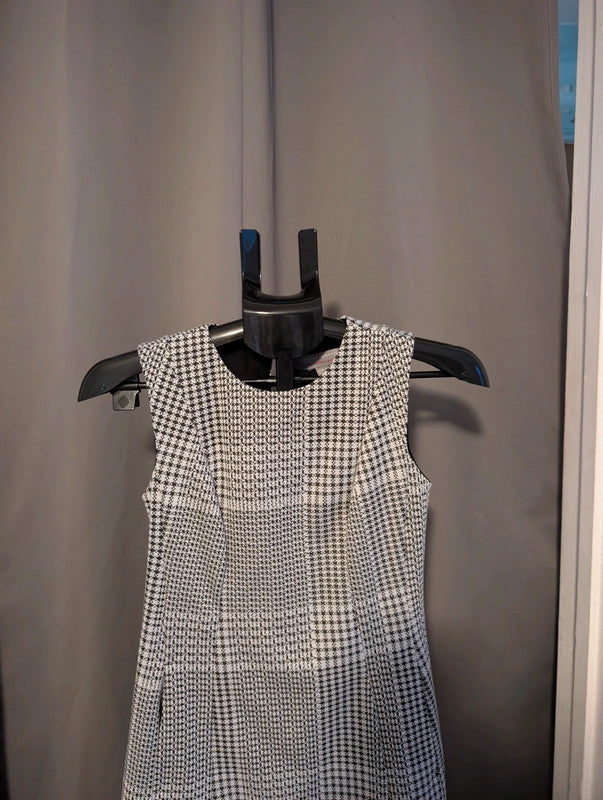 Dorothy Perkins Houndstooth Check Sleeveless Pinafore Mini Dress 6 UK Dark Academia