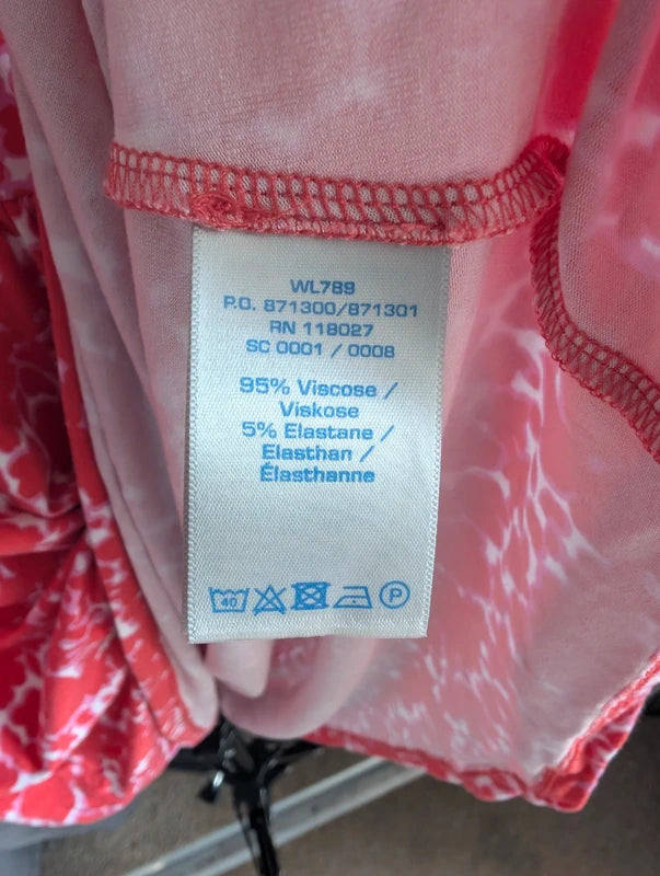 Boden Coral Pink Floral Tunic Dress UK 12 Smock Babydoll Jersey