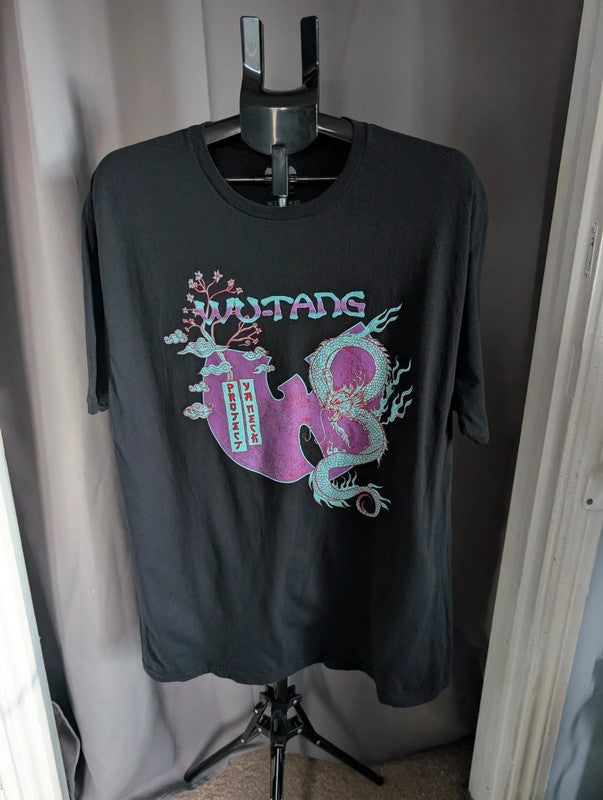 Wu-Tang Clan T Shirt XL Black Dragon Graphic Tee Hip Hop Band Top