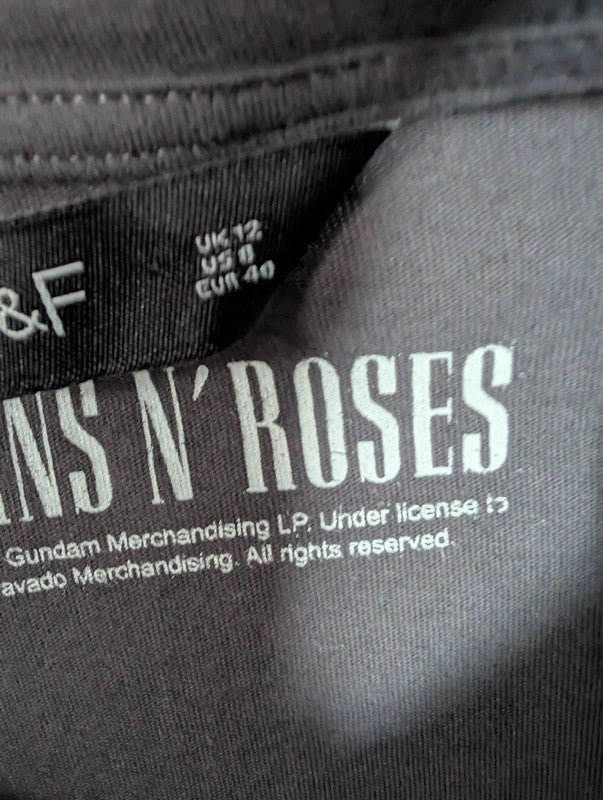 Guns N Roses T Shirt 12 Grey Use Your Illusion Tour 1991 Band Graphic Tee