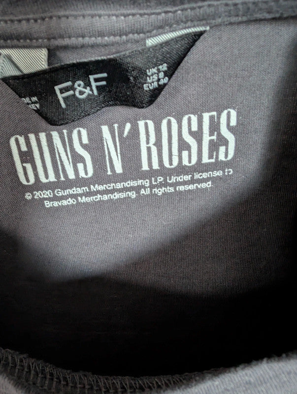 Guns N Roses T Shirt 12 Grey Use Your Illusion Tour 1991 Band Graphic Tee