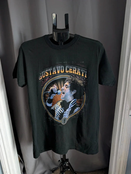 Gustavo Cerati T Shirt XL Black Leon Rock Band Graphic Tee Top