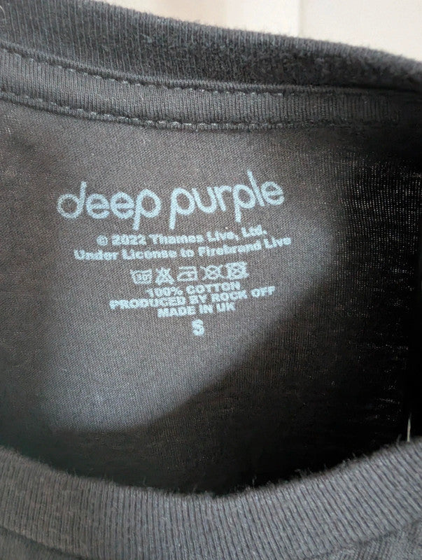 Deep Purple T Shirt S Black Smoke On The Water Band Graphic Tee Top
