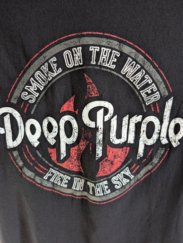 Deep Purple T Shirt S Black Smoke On The Water Band Graphic Tee Top