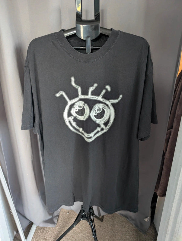 As Colour Casnova T Shirt Grey Graphic Heavy Faded Premium Tee XL Y2K Grunge Top