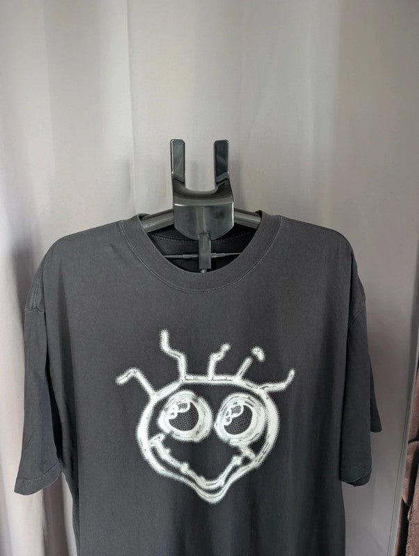 As Colour Casnova T Shirt Grey Graphic Heavy Faded Premium Tee XL Y2K Grunge Top
