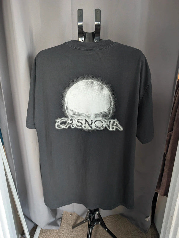 As Colour Casnova T Shirt Grey Graphic Heavy Faded Premium Tee XL Y2K Grunge Top