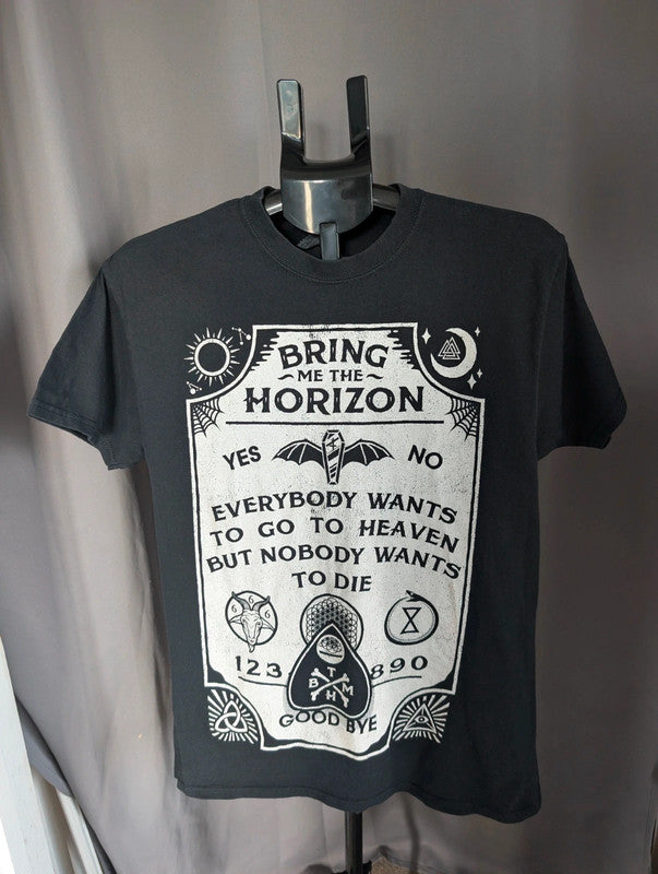 Gildan Bring Me The Horizon T Shirt Black Ouija Band Tee Medium M Emo Goth Top