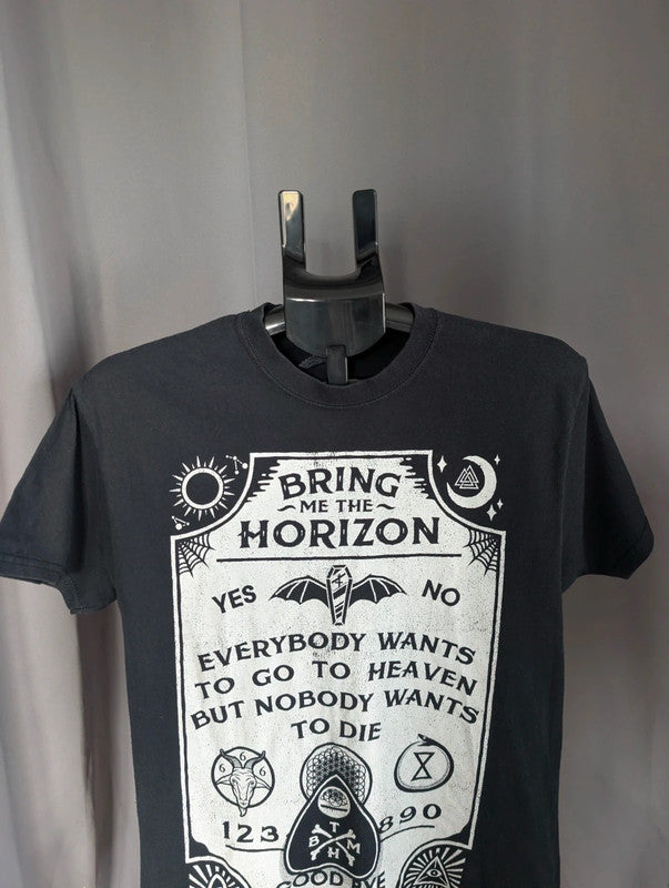 Gildan Bring Me The Horizon T Shirt Black Ouija Band Tee Medium M Emo Goth Top