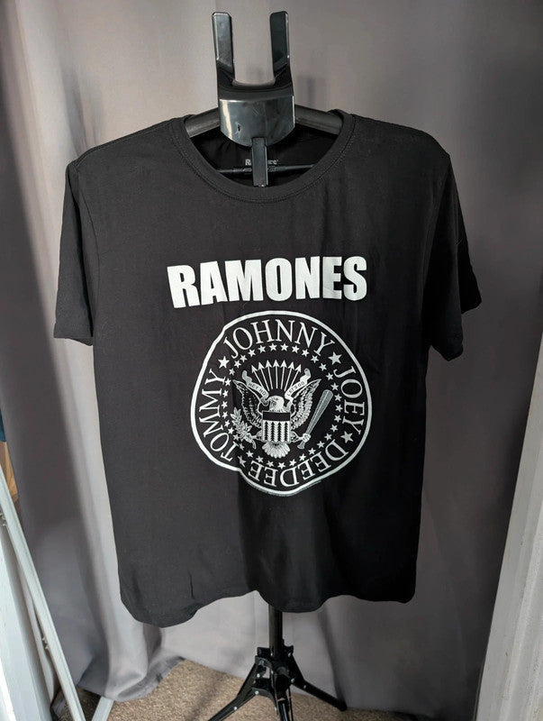 Official Ramones Presidential Seal Punk Rock Band T-Shirt Black Large L 2023