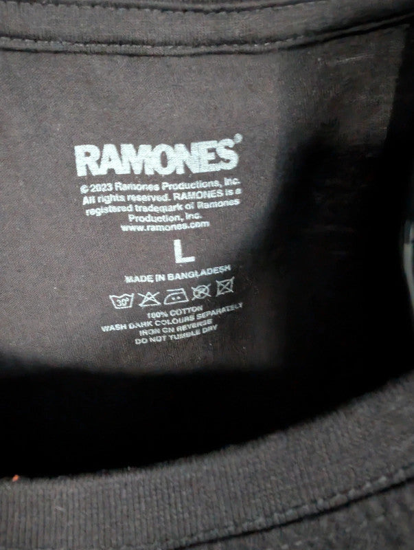 Official Ramones Presidential Seal Punk Rock Band T-Shirt Black Large L 2023