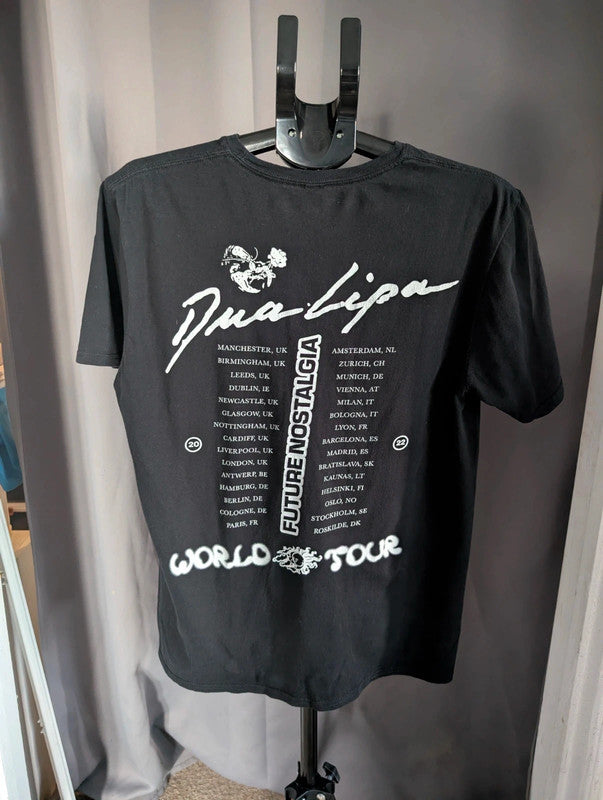 Dua Lipa Future Nostalgia World Tour T Shirt Black Large Graphic Merch Tee