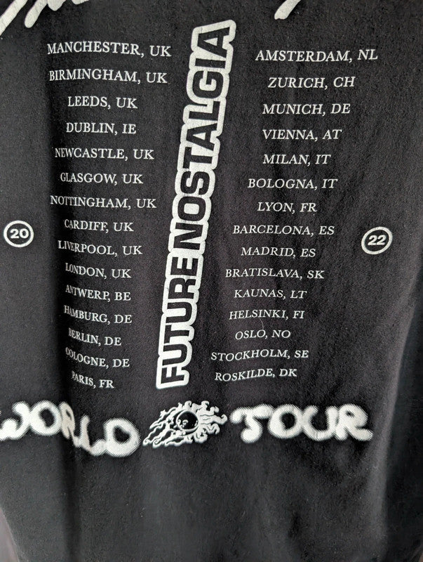 Dua Lipa Future Nostalgia World Tour T Shirt Black Large Graphic Merch Tee