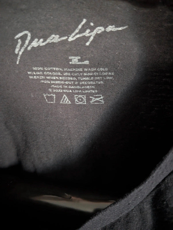 Dua Lipa Future Nostalgia World Tour T Shirt Black Large Graphic Merch Tee
